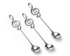 Metal tea spoons MUSIC CLEF 3 pcs SILVER