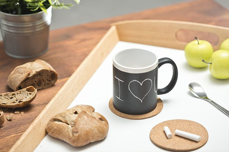 Black board mug with chalk