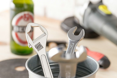 Spanner bottle opener