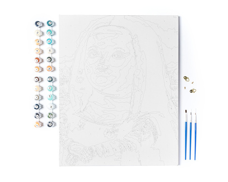 Gruba Mona Lisa - zestaw do malowania po cyferkach