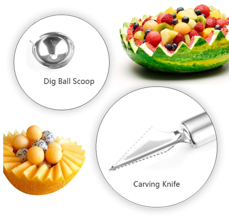 Fruit cutter & decorations scoop