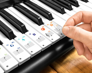 Keyboard & piano sticker