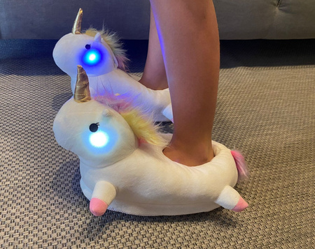 Unicorn glowing slippers LED