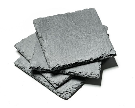 Slate stone coasters 4 pcs set