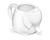 ELEPHANT mug - WHITE - with tea bag