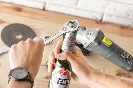 Spanner bottle opener