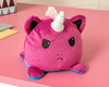 Reversible plush toy - unicorn (violet-blue)