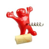 Happy man corkscrew