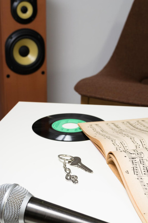 Music key ring - musical note