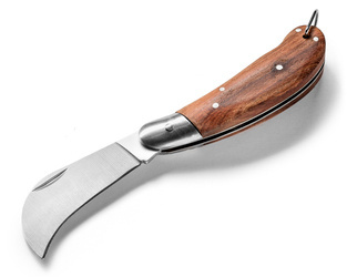 Garden & mushroom knife sickle-shaped