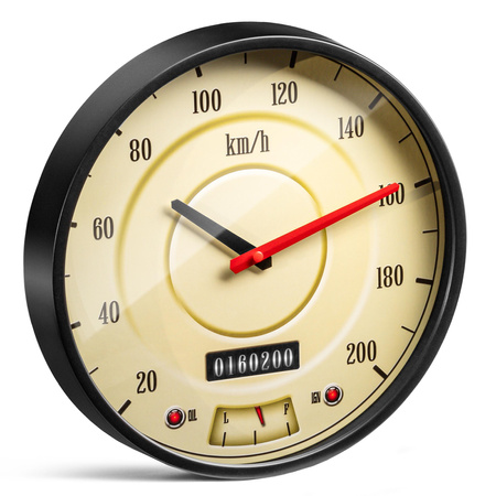 Zegar ścienny kierowcy PRĘDKOŚCIOMIERZ RETRO