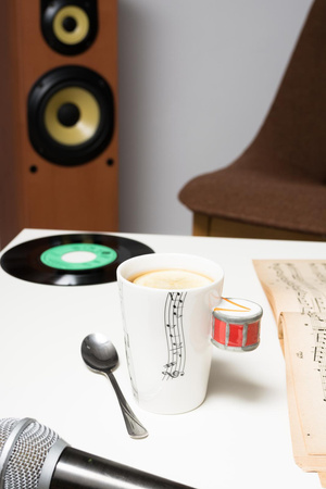 Music mug - DRUM - red