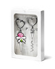 Heart shaped bottle stopper and opener - WHITE