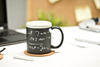 Black board mug with chalk