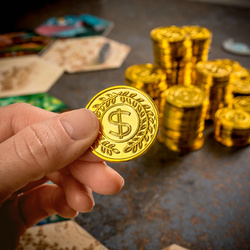Golden game coins 144 pcs set