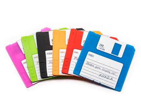 Floppy disk coaster 6 pcs set