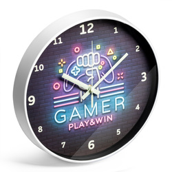 GAMER'S wall clock - glows in the dark
