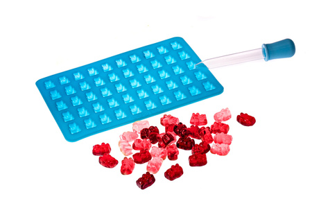 Gummy BEARS jelly, chocolate, ice mold