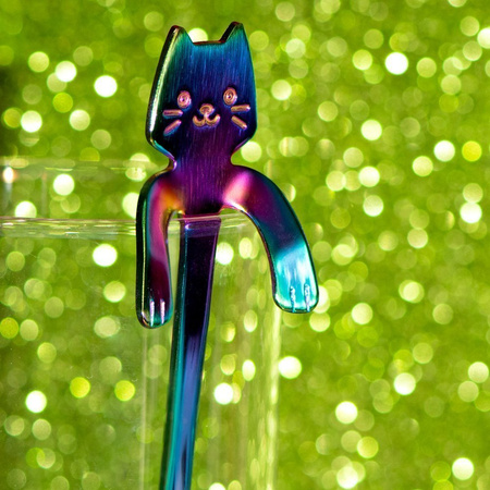 Cat tea spoons 2 pcs RAINBOW