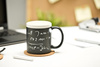 Black board mug with chalk