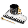 Ceramic Coffee Music Set with spoon & saucer