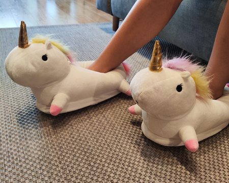 Unicorn glowing slippers LED