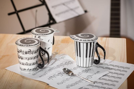 Music mug with lid - OVERTURE