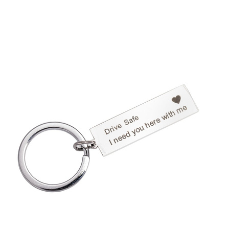 Keychain with plate Drive Safe