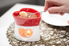 Chocolate fondue - heart shaped RED