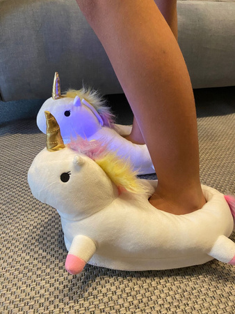 Unicorn glowing slippers LED