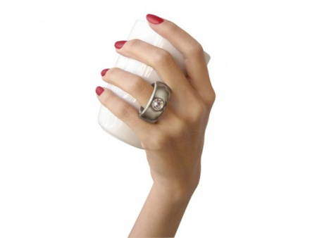 Ring mug white - silver ring