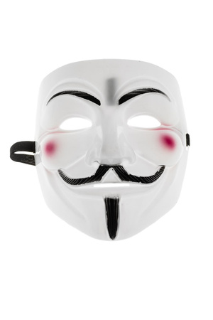 Anonymous mask, Guy Fawkes, V for Vendetta mask - WHITE
