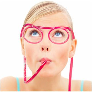 Silly drinking straw - transparent