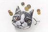 3D Cat coin bag model 3