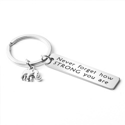 Keychain Elephant - NEVER FORGET HOW STRONG YOU ARE