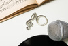 Music key ring - musical note