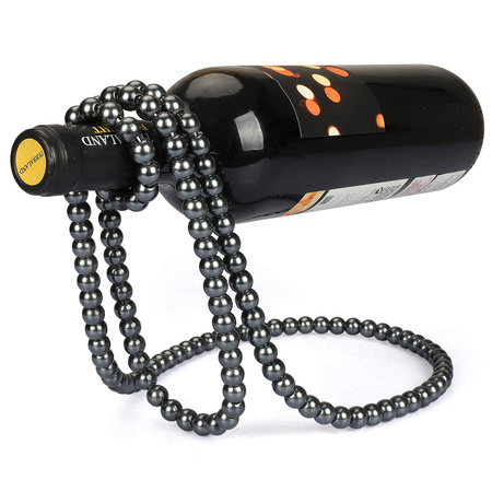 Pearl necklace wine holder - BLACK