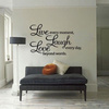 Deco wall sticker LIVE LAUGHT LOVE