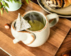 ELEPHANT mug - GRAY - with tea bag