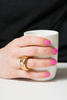 Ring mug white - golden ring