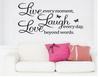Deco wall sticker LIVE LAUGHT LOVE