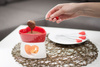 Chocolate fondue - heart shaped RED