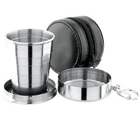 Stainless steel collapsible shot glass