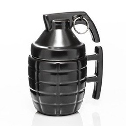 Grenade mug with a PIN - BLACK