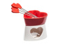 Chocolate fondue - heart shaped RED