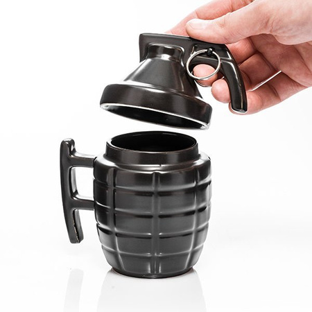 Grenade mug with a PIN - BLACK