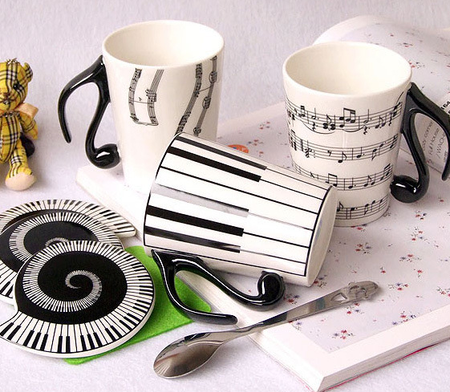 Music mug with lid - OVERTURE