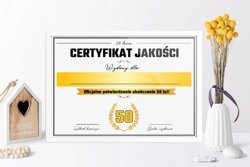 Certyfikat - 50 Urodziny