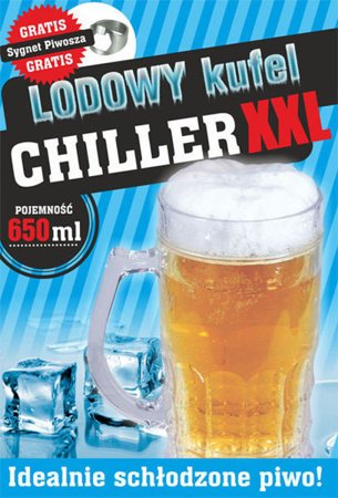 Lodowy kufel CHILLER XXL 650ml - złocisty