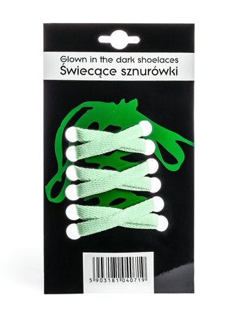 Świecące sznurówki - zielone